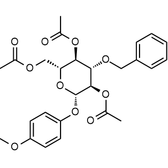 4-Methoxyphenyl 2,4,6-Tri-O-acetyl-3-O-benzyl-β-D-glucopyranoside Chemische Struktur