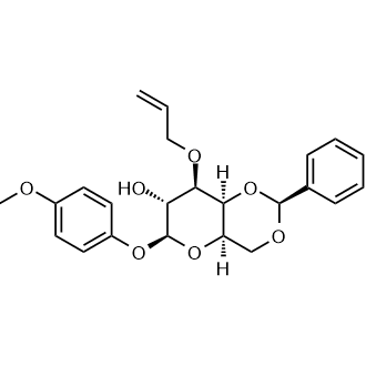 4-Methoxyphenyl 3-O-Allyl-4,6-O-benzylidene-β-D-galactopyranoside Chemical Structure