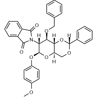 4-Methoxyphenyl 3-O-Benzyl-4,6-O-benzylidene-2-deoxy-2-phthalimido-β-D-glucopyranoside التركيب الكيميائي