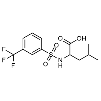 4-Methyl-2-(3-(trifluoromethyl)phenylsulfonamido)pentanoic acid Chemical Structure