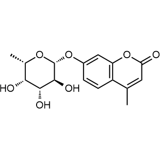 4-Methyl-7-(((2R,3S,4R,5S,6S)-3,4,5-trihydroxy-6-methyltetrahydro-2H-pyran-2-yl)oxy)-2H-chromen-2-one Chemical Structure