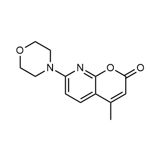 4-Methyl-7-morpholino-2H-pyrano[2,3-b]pyridin-2-one 化学構造