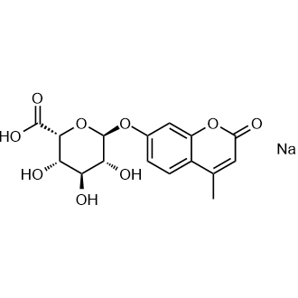 4-Methylumbelliferyl α-L-Idopyranosiduronic acid, Sodium Salt Chemical Structure