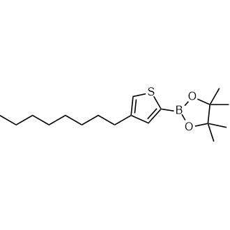 4-n-Octyl-2-(4,4,5,5-tetramethyl-1,3,2-dioxaborolan-2-yl)-thiophene 化学構造