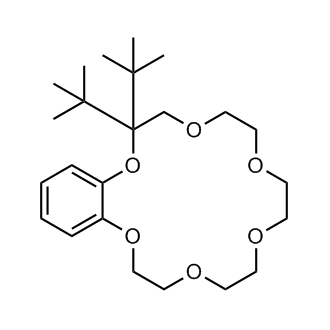 4prime,4primeprime(5primeprime)-Di-tert-butyldibenzo-18-crown-6 化学構造