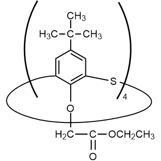 4-tert-Butyl-1-(ethoxycarbonylmethoxy)thiacalix[4]arene Chemische Struktur