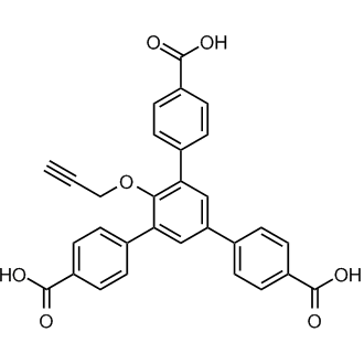 5'-(4-Carboxyphenyl)-2'-(prop-2-yn-1-yloxy)-[1,1':3',1''-terphenyl]-4,4''-dicarboxylicacid Chemical Structure