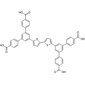 5',5''''-([2,2'-Bithiophene]-5,5'-diyl)bis(([1,1':3',1''-terphenyl]-4,4''-dicarboxylic acid)) Chemical Structure