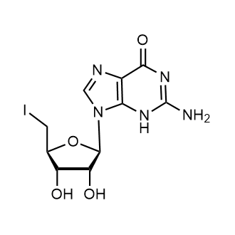 5'-Deoxy-5'-iodoguanosine التركيب الكيميائي