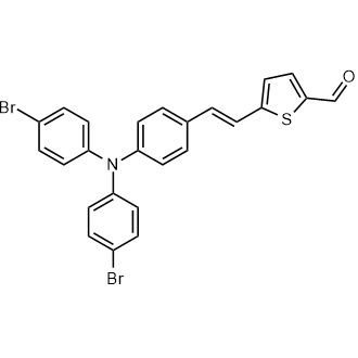 5-(4-(Bis(4-bromophenyl)amino)styryl)thiophene-2-carbaldehyde Chemical Structure