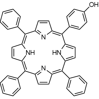 5-(4-Hydroxyphenyl)-10,15,25-triphenylporphyrin Chemical Structure