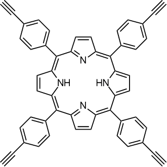 5,10,15,20-Tetra(4-ethynylphenyl)porphyrin 化学構造