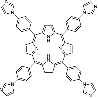 5,10,15,20-Tetrakis(4-(1H-imidazol-1-yl)phenyl)porphyrin التركيب الكيميائي