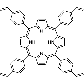 5,10,15,20-Tetrakis(4-ethenylphenyl)-21H,23H-porphine Chemical Structure