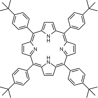 5,10,15,20-Tetrakis[4-(2-methyl-2-propanyl)phenyl]porphyrin التركيب الكيميائي