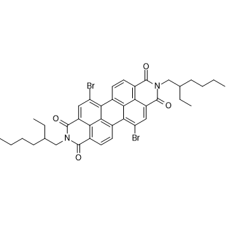 5,12-Dibromo-2,9-bis(2-ethylhexyl)anthra[2,1,9-def:6,5,10-d'e'f']diisoquinoline-1,3,8,10(2H,9H)-tetraone Chemical Structure