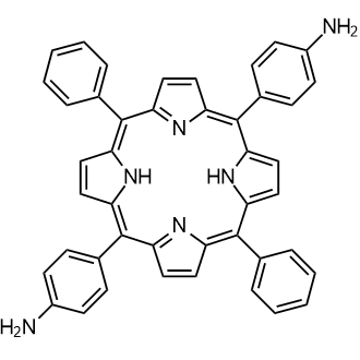 5,15-Di(4-aminophenyl)-10,20-diphenyl porphine 化学構造