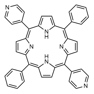 5,15-Diphenyl-10,20-di(pyridin-4-yl)porphyrin 化学構造