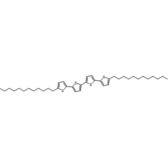 5,5'''-Didodecyl-2,2':5',2'':5'',2'''-quaterthiophene 化学構造