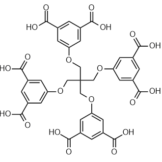 5,5'-((2,2-Bis((3,5-dicarboxyphenoxy)methyl)propane-1,3-diyl)bis(oxy))diisophthalic acid Chemical Structure