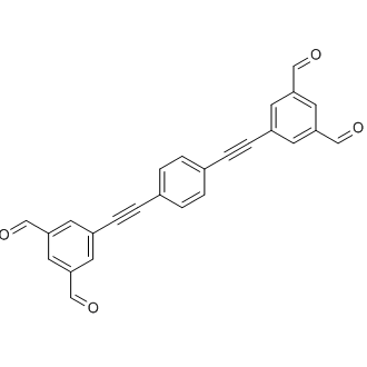 5,5'-(1,4-Phenylenebis(ethyne-2,1-diyl))diisophthalaldehyde Chemical Structure