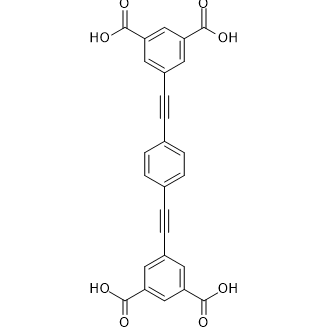 5,5'-(1,4-Phenylenebis(ethyne-2,1-diyl))diisophthalic acid Chemical Structure