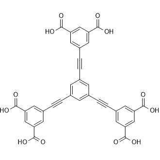 5,5',5''-(Benzene-1,3,5-triyltris(ethyne-2,1-diyl))triisophthalic acid 化学構造