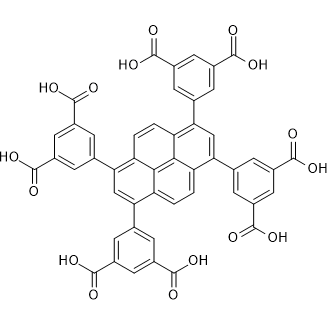 5,5',5'',5'''-(Pyrene-1,3,6,8-tetrayl)tetraisophthalic acid Chemische Struktur