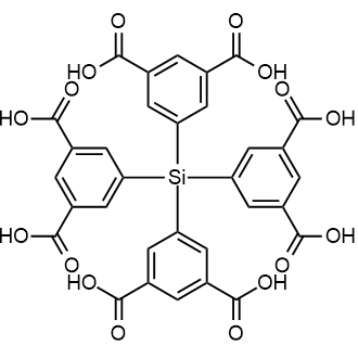 5,5',5'',5'''-Silanetetrayltetraisophthalic acid Chemische Struktur