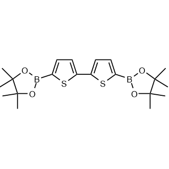 5,5'-Bis(4,4,5,5-tetramethyl-1,3,2-dioxaborolan-2-yl)-2,2'-bithiophene Chemische Struktur