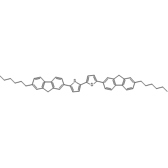 5,5'-Bis(7-hexyl-9H-fluoren-2-yl)-2,2'-bithiophene Chemical Structure