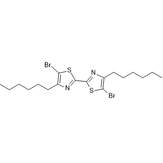 5,5'-Dibromo-4,4'-dihexyl-2,2'-bithiazole Chemische Struktur