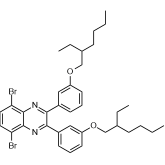 5,8-Dibromo-2,3-bis(3-((2-ethylhexyl)oxy)phenyl)quinoxaline Chemical Structure