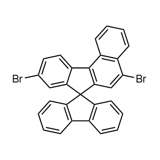 5,9-Dibromospiro[benzo[c]fluorene-7,9'-fluorene] Chemische Struktur