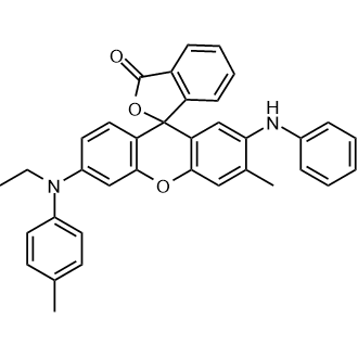 6'-(Ethyl(p-tolyl)amino)-3'-methyl-2'-(phenylamino)-3H-spiro[isobenzofuran-1,9'-xanthen]-3-one Chemical Structure