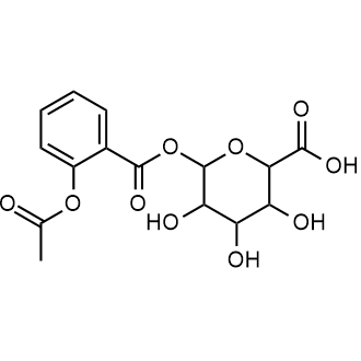 6-((2-Acetoxybenzoyl)oxy)-3,4,5-trihydroxytetrahydro-2H-pyran-2-carboxylic acid 化学構造