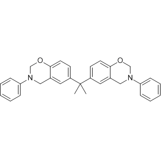 6,6'-(Propane-2,2-diyl)bis(3-phenyl-3,4-dihydro-2H-benzo[e][1,3]oxazine) Chemische Struktur