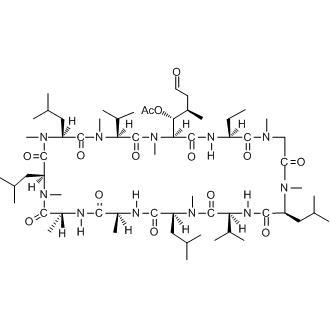 6-[(3R,4R)-3-(Acetyloxy)-N,4-dimethyl-6-oxo-L-norleucine] Cyclosporin A Chemical Structure