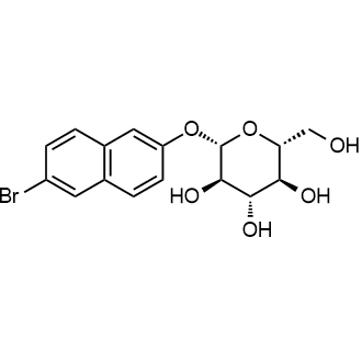 6-Bromo-2-naphthyl β-D-glucopyranoside 化学構造