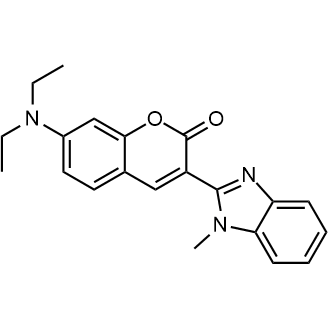 7-(Diethylamino)-3-(1-methyl-2-benzimidazolyl)coumarin Chemical Structure