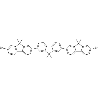 7,7''-Dibromo-9,9,9',9',9'',9''-hexamethyl-9H,9'H,9''H-2,2':7',2''-terfluorene Chemical Structure