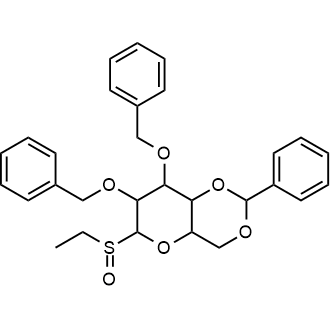 7,8-Bis(benzyloxy)-6-(ethylsulfinyl)-2-phenylhexahydropyrano[3,2-d][1,3]dioxine Chemical Structure