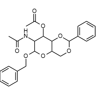 7-Acetamido-6-(benzyloxy)-2-phenylhexahydropyrano[3,2-d][1,3]dioxin-8-yl acetate Chemical Structure