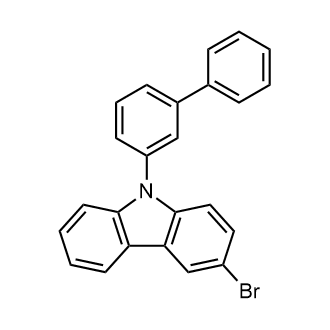 9-([1,1'-Biphenyl]-3-yl)-3-broMo-9H-carbazole التركيب الكيميائي