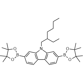 9-(2-Ethylhexyl)-2,7-bis(4,4,5,5-tetramethyl-1,3,2-dioxaborolan-2-yl)-9H-carbazole Chemical Structure