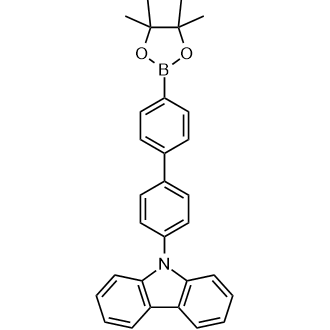 9-(4'-(4,4,5,5-Tetramethyl-1,3,2-dioxaborolan-2-yl)-[1,1'-biphenyl]-4-yl)-9H-carbazole Chemische Struktur