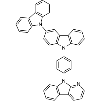 9-(4-(9H-Pyrido[2,3-b]indol-9-yl)phenyl)-9H-3,9'-bicarbazole Chemical Structure