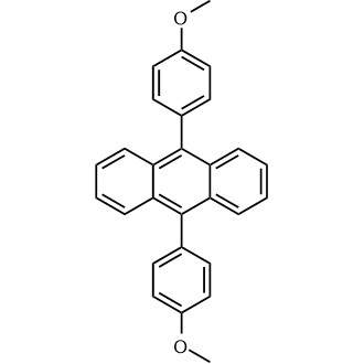 9,10-Bis(4-methoxyphenyl)anthracene 化学構造