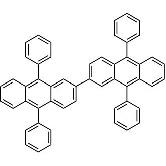 9,9',10,10'-Tetraphenyl-2,2'-bianthracene Chemische Struktur