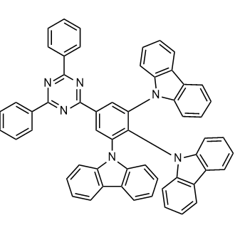 9,9',9''-(5-(4,6-Diphenyl-1,3,5-triazin-2-yl)benzene-1,2,3-triyl)tris(9H-carbazole) Chemical Structure